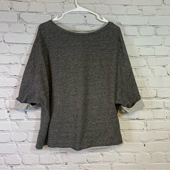 👻3/$15 Last Chance Sale Project Runway Grey Metallic Stars Cropped Sweatshirt XL - Picture 2 of 8